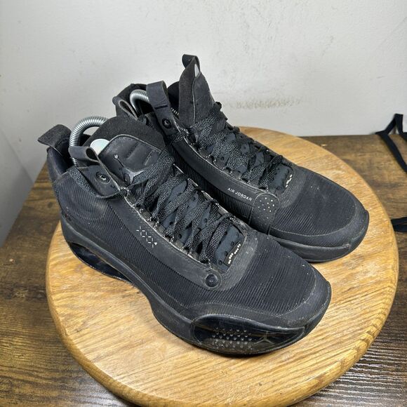 Air Jordan XXXIV Shoes Mens Size 8.5 Black Smoke Grey Basketball AR3240-003